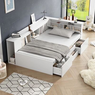 MODFU - Letti singoli per bambini - 90x200cm - 4 cajones - Bed MODFU - Letti singoli per bambini - 90x200cm - 4 cajones - Bed