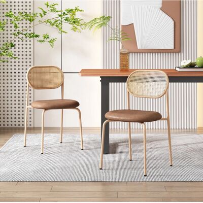 MODFU - PRN-01 - Brown - Rattan - Dining Chair MODFU - PRN-01 - Brown - Rattan - Dining Chair