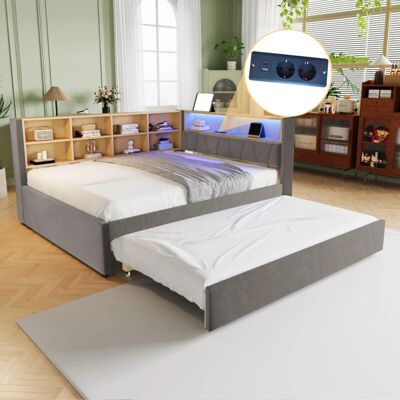 MODFU - 140x200/90x190 - Carga USB - Almacenamiento - Sofá cama MODFU - 140x200/90x190 - Carga USB - Almacenamiento - Sofá cama