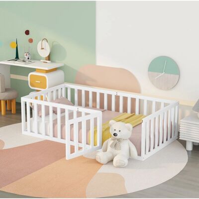 MODFU Cama para niños con Barandillas - Cama de madera versátil MODFU Cama para niños con Barandillas - Cama de madera versátil