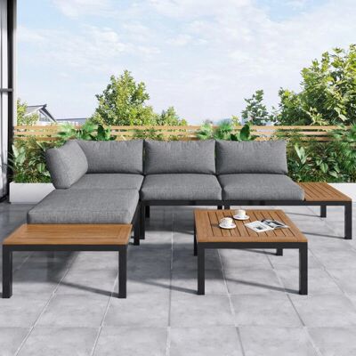 MODFU - GardenSet - Gris - Estructura metálica - Juego de jardín MODFU - GardenSet - Gris - Estructura metálica - Juego de jardín