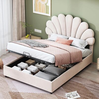 MODFU - 140x200 - Beige - Cama MODFU - 140x200 - Beige - Cama