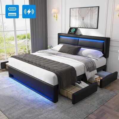 MODFU - Letti con cassetti 140x190 - 140x190 cm - 4 drawers - Bed - Publicité MODFU - Letti con cassetti 140x190 - 140x190 cm - 4 drawers - Bed - Publicité