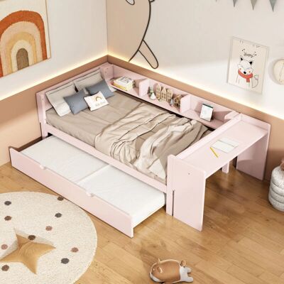 MODFU - Letti estraibili 90x200 - Pino - Cama MODFU - Letti estraibili 90x200 - Pino - Cama