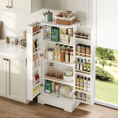 MODFU - Credenza buffet 60x35x128.5 cm - 2 portes - LED Cabinet - Publicité MODFU - Credenza buffet 60x35x128.5 cm - 2 portes - LED Cabinet - Publicité