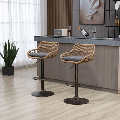 MODFU - Adjustable-height - Khaki - Gris - Tabourets de bar - Publicité MODFU - Adjustable-height - Khaki - Gris - Tabourets de bar - Publicité