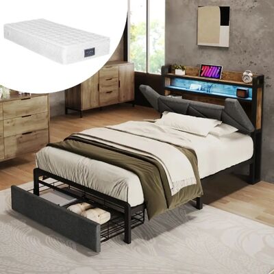 MODFU - Camas individuales 90x200 cm - Pine - Bed - Publicité MODFU - Camas individuales 90x200 cm - Pine - Bed - Publicité