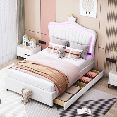MODFU - Camas con cajones 90x200cm - 90x200cm - 2 cajones - Bed - Publicité MODFU - Camas con cajones 90x200cm - 90x200cm - 2 cajones - Bed - Publicité