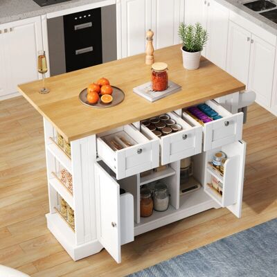 MODFU - Carrello da cucina 132x70x87cm - Isla de cocina MODFU - Carrello da cucina 132x70x87cm - Isla de cocina