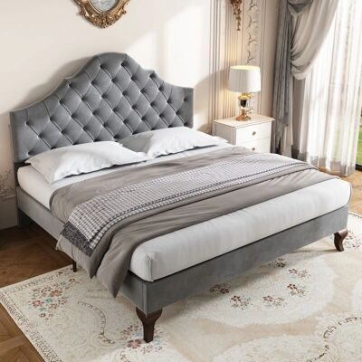 MODFU - Letti matrimoniale - Gris - 140x200 cm - Cama MODFU - Letti matrimoniale - Gris - 140x200 cm - Cama