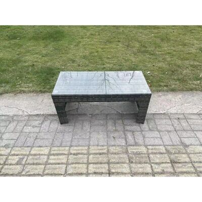 Fimous Fimous Rattan Oblong Rechteckiger Beistelltisch - Gartenmöbel Fimous Fimous Rattan Oblong Rechteckiger Beistelltisch - Gartenmöbel