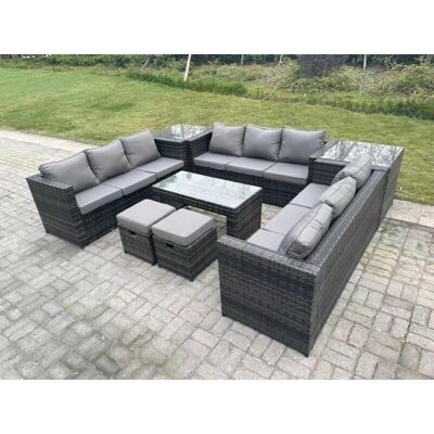Fimous Outdoor Rattan Garden Furniture Lounge Sofa Set - Grey Fimous Outdoor Rattan Garden Furniture Lounge Sofa Set - Grey