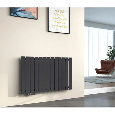Radiador de agua caliente EMKE - 63x100cm - Antracita - Calefacción Radiador de agua caliente EMKE - 63x100cm - Antracita - Calefacción