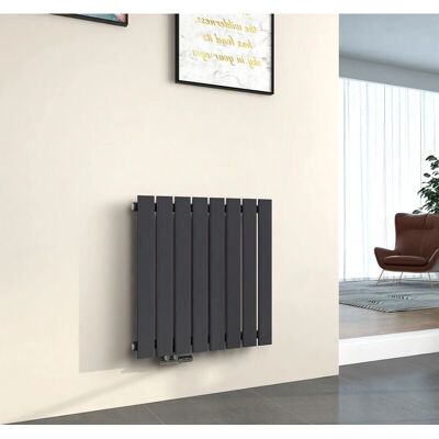 EMKE Radiador de acero plano - 63x62 cm - Antracita - Calefacción EMKE Radiador de acero plano - 63x62 cm - Antracita - Calefacción