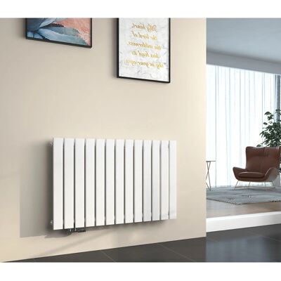 EMKE Radiador de agua caliente - 63x100 cm - Blanco - Radiador EMKE Radiador de agua caliente - 63x100 cm - Blanco - Radiador