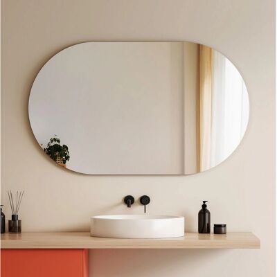 EMKE - Oval Frameless 60x100 cm - Wall-Mounted - Mirror EMKE - Oval Frameless 60x100 cm - Wall-Mounted - Mirror