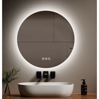 Espejo de baño LED redondo EMKE - Diámetro 70cm Luz Blanca Espejo de baño LED redondo EMKE - Diámetro 70cm Luz Blanca