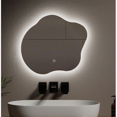 Espejo de baño Emke con luz - 50x45cm / 60x50cm, Sin marco, Control táctil Espejo de baño Emke con luz - 50x45cm / 60x50cm, Sin marco, Control táctil