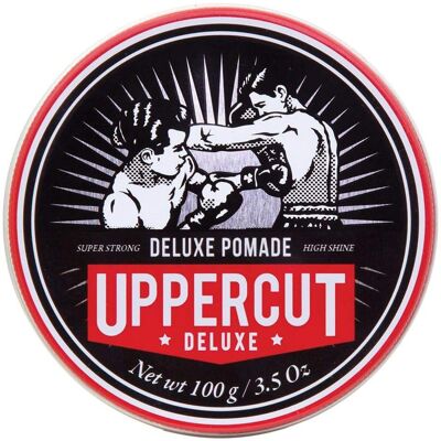 Uppercut Deluxe Pomade Deluxe - 100g/3,5 oz - Pomade coiffante - Publicité Uppercut Deluxe Pomade Deluxe - 100g/3,5 oz - Pomade coiffante - Publicité