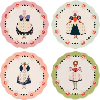 Cath Kidston Spring Set Of 4 Ceramic Coasters - Coaster Set Cath Kidston Spring Set Of 4 Ceramic Coasters - Coaster Set