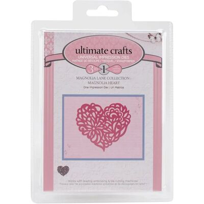 Go Craft Distribution - Impression Die - Magnolia Heart - 84x84mm - Die Go Craft Distribution - Impression Die - Magnolia Heart - 84x84mm - Die
