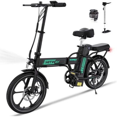 Vélo électrique HITWAY 10,4 Ah 36V Batterie amovible - Vélo pliant - Moteur 250W - Publicité Vélo électrique HITWAY 10,4 Ah 36V Batterie amovible - Vélo pliant - Moteur 250W - Publicité