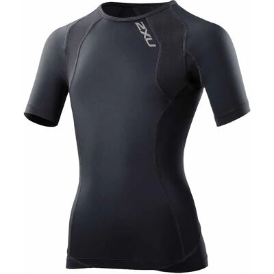 2XU Black Crew Neck Kids Compression T-Shirt - Childrens 2XU Black Crew Neck Kids Compression T-Shirt - Childrens