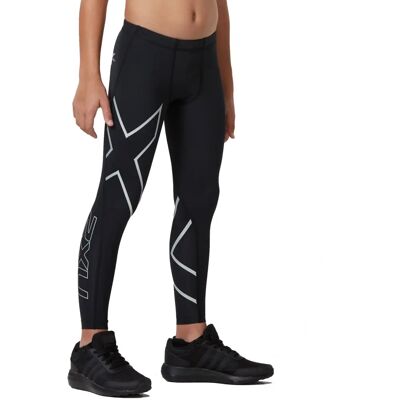 2XU Childrens Black Logo Compression Tights - Sportswear 2XU Childrens Black Logo Compression Tights - Sportswear