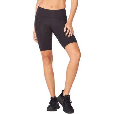 2xu Womens Motion Mid-Rise Compression Short - Black/dotted Black Logo - Compression Shorts 2xu Womens Motion Mid-Rise Compression Short - Black/dotted Black Logo - Compression Shorts