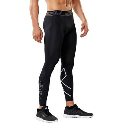 2XU Collants de compression Accelerate noir/argent - M - Publicité 2XU Collants de compression Accelerate noir/argent - M - Publicité