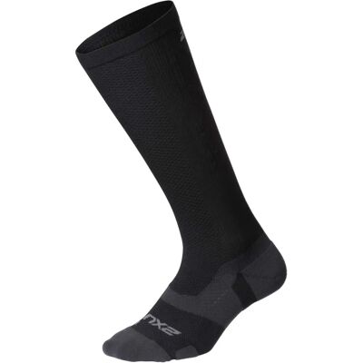 2XU Noir/Titane Vectr Light Cushion Chaussettes longues pour hommes - Chaussettes - Publicité 2XU Noir/Titane Vectr Light Cushion Chaussettes longues pour hommes - Chaussettes - Publicité