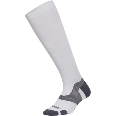 2XU Vectr Light Cushion Compression Socks - Large - White/Grey 2XU Vectr Light Cushion Compression Socks - Large - White/Grey