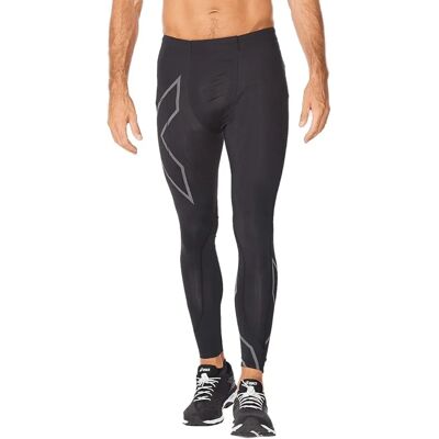 2XU Mens Light Speed Compression Tights - Black/Black Reflective - S 2XU Mens Light Speed Compression Tights - Black/Black Reflective - S