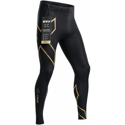 2XU Herre Light Speed Kompresjonstights - Svart/Gull Reflekterende 2XU Herre Light Speed Kompresjonstights - Svart/Gull Reflekterende