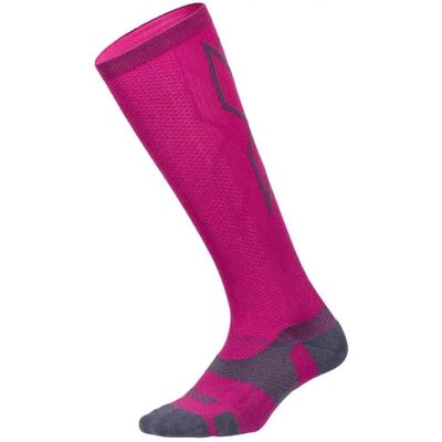 2XU Pink/Grau Vectr Light Cushion - Socken 2XU Pink/Grau Vectr Light Cushion - Socken