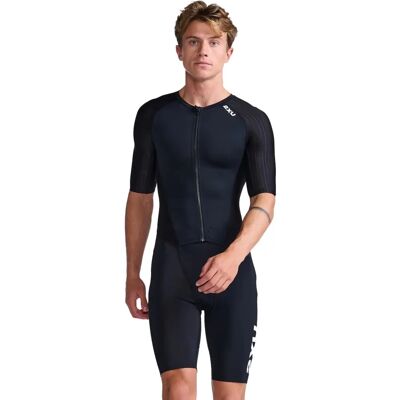 Combinaison de tri avec manches 2XU Aero - Noir/Blanc - Publicité Combinaison de tri avec manches 2XU Aero - Noir/Blanc - Publicité