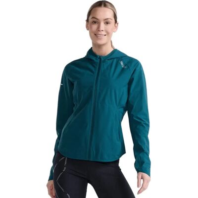 Veste légère imperméable pour femmes 2XU - Jade profond/Argent réfléchissant - Veste Veste légère imperméable pour femmes 2XU - Jade profond/Argent réfléchissant - Veste