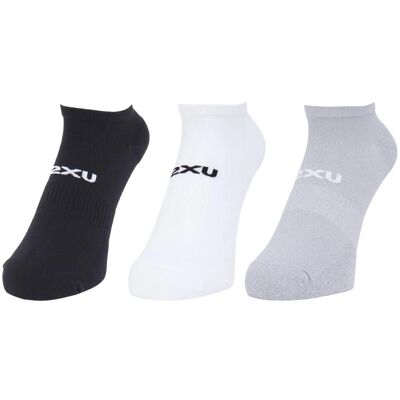 2XU - Ankelsokker 3-pak - Sort - Fugttransporterende 2XU - Ankelsokker 3-pak - Sort - Fugttransporterende