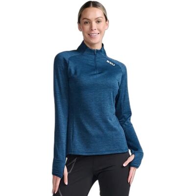 2XU Blå Ignition Langermet Trøye - Rasktørkende & Varm 2XU Blå Ignition Langermet Trøye - Rasktørkende & Varm