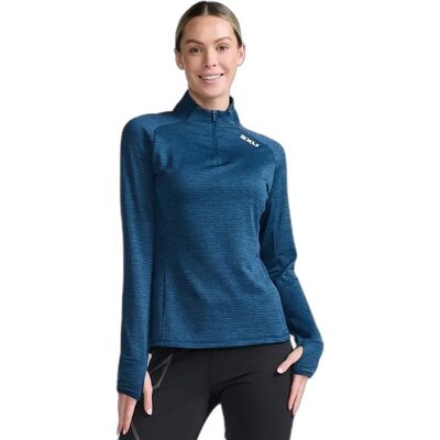 2XU Ignition 1/4 Zip Moonlight/white Trainingsshirt 2XU Ignition 1/4 Zip Moonlight/white Trainingsshirt