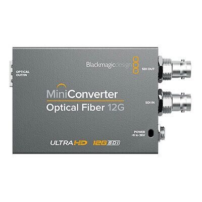 Blackmagic Design Mini Conversor de Fibra Óptica 12G - Conversor de Vídeo Blackmagic Design Mini Conversor de Fibra Óptica 12G - Conversor de Vídeo