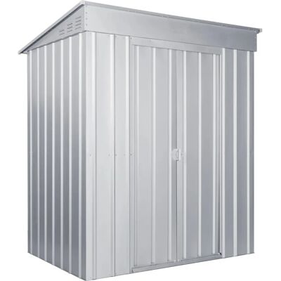 Globel Skillion Gartenhaus - Silber Metallic - Metall, Kompakt Globel Skillion Gartenhaus - Silber Metallic - Metall, Kompakt