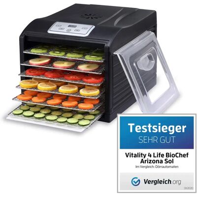 BioChef Arizona Sol Voedsel Dehydrator - Horizontaal, Roestvrij Staal, 6 Schappen BioChef Arizona Sol Voedsel Dehydrator - Horizontaal, Roestvrij Staal, 6 Schappen