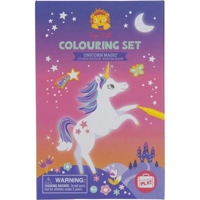 Tiger Tribe 3760237 Unicorn Magic Coloring Book - Color Set Tiger Tribe 3760237 Unicorn Magic Coloring Book - Color Set