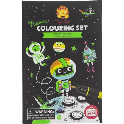 Tiger Tribe TT0240 Neon Outer Space Colouring Book - Colouring Book Tiger Tribe TT0240 Neon Outer Space Colouring Book - Colouring Book