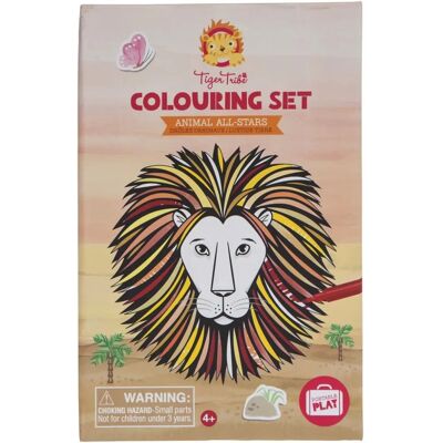 Tiger Tribe Animal All-Star Coloring Set - Book & Accessories Tiger Tribe Animal All-Star Coloring Set - Book & Accessories