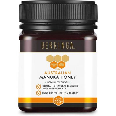 Miele di Manuka Berringa 220+ MGO 250g - Supporto Naturale Miele di Manuka Berringa 220+ MGO 250g - Supporto Naturale