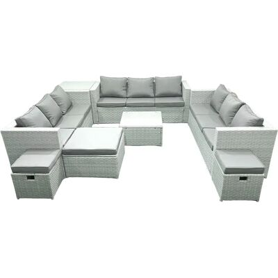 Fimous Rattan Garden Sofa Set 12-Seater - Outdoor Set Fimous Rattan Garden Sofa Set 12-Seater - Outdoor Set