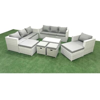 Fimous - RattanSet8p - Grey - 8P - GardenSet Fimous - RattanSet8p - Grey - 8P - GardenSet
