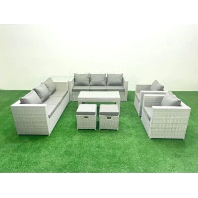 Fimous - GardenFurniture - Light Grey - Rattan - Garden set Fimous - GardenFurniture - Light Grey - Rattan - Garden set